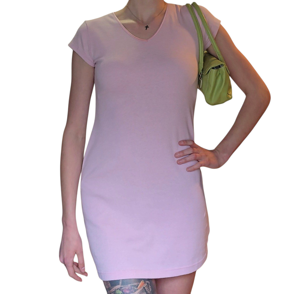 Vintage Y2k Coquette Red Paint Pink Dress Size M